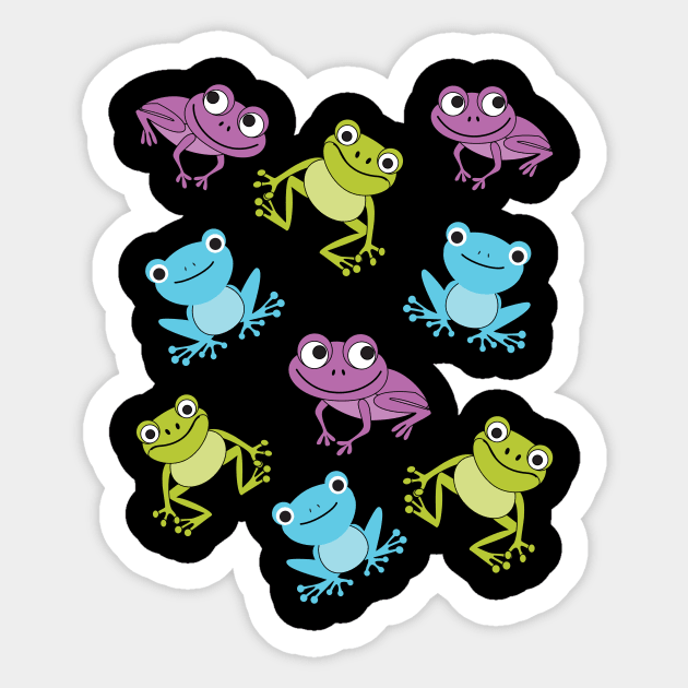 Cartoon Kids Frog I Frogs Gift Motif Sticker by Shirtjaeger